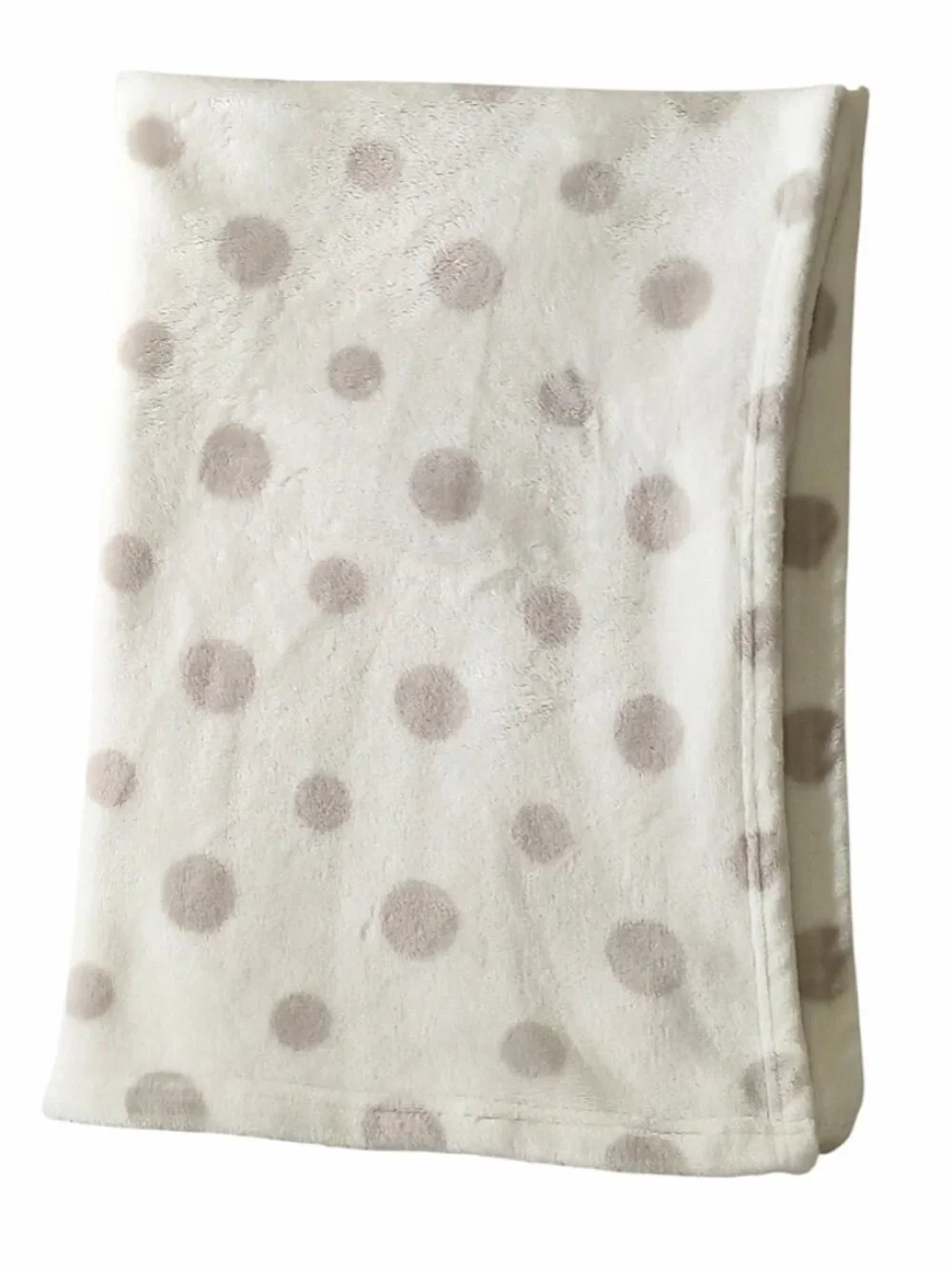 Parents Choice Gray Polka Dot White Security Blanket 29